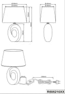 REALITY LEUCHTEN Schreibtischlampe Taba Schwarz-Gold Keramik Bild 5