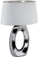 REALITY LEUCHTEN Schreibtischlampe Taba Silber Keramik Bild 2