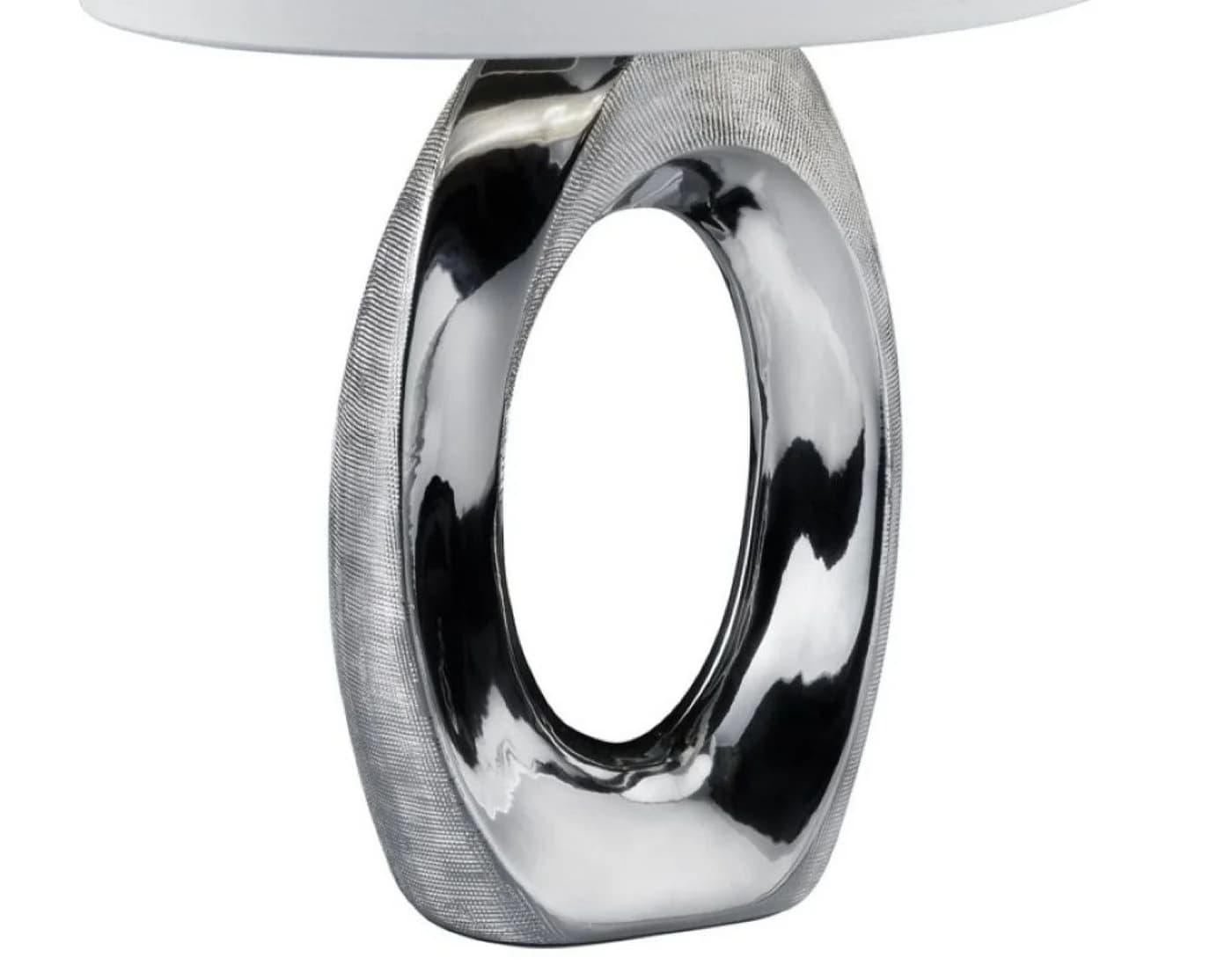 REALITY LEUCHTEN Schreibtischlampe Taba Silber Keramik - Bild 4