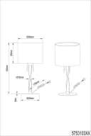 TRIO Tischleuchte Nandor LED mit Stoffschirm und E27 Fassung Bild 5
