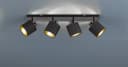 REALITY LEUCHTEN Deckenstrahler Tommy 4-flammig Schwarz-Gold Bild 2