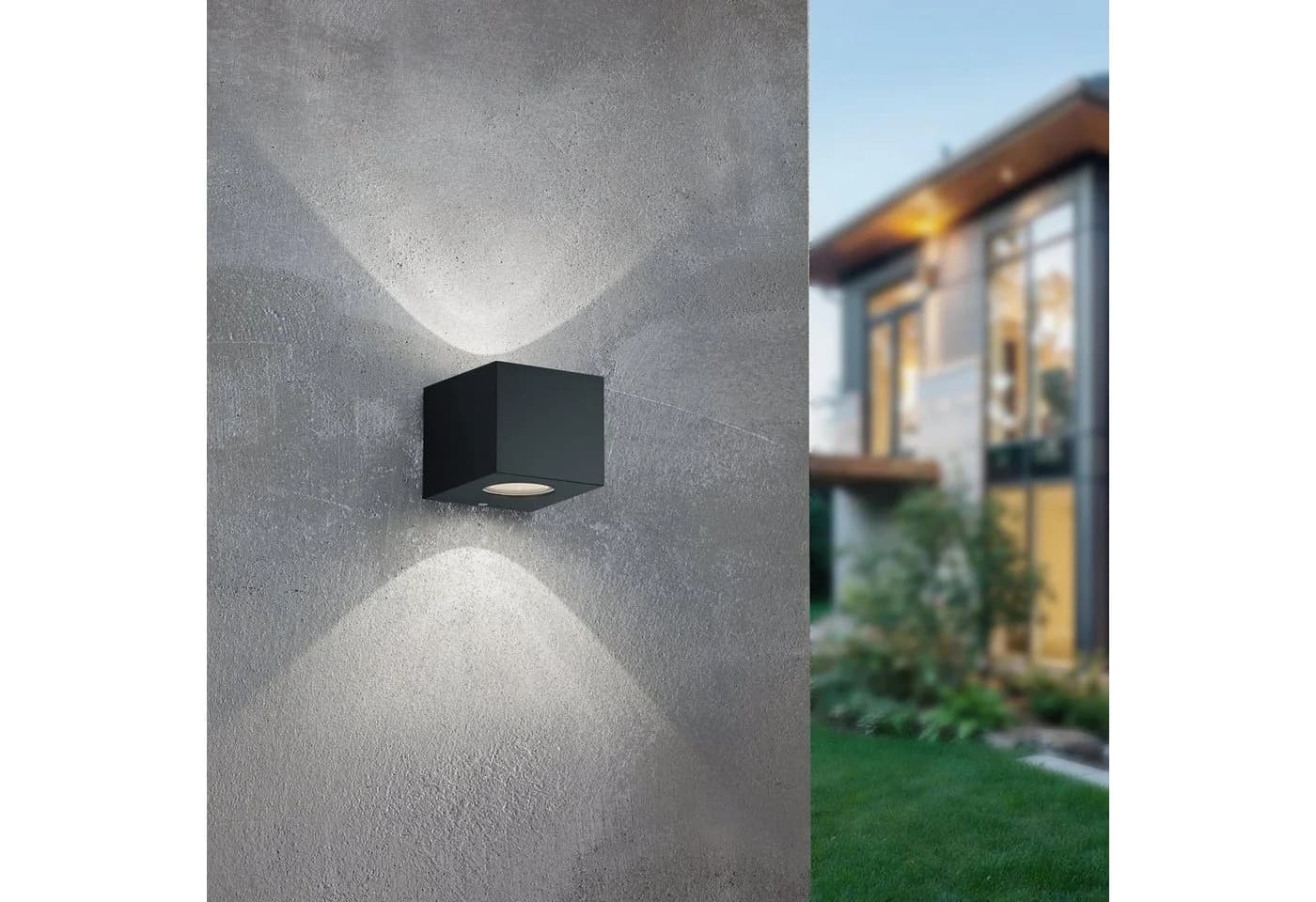 REALITY LEUCHTEN LED Außen-Wandleuchte Cordoba Schwarz Matt IP44 - Bild 2
