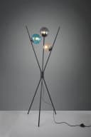 TRIO LEUCHTEN Stehlampe Lance Schwarz Bunt 3-flammig Bild 4