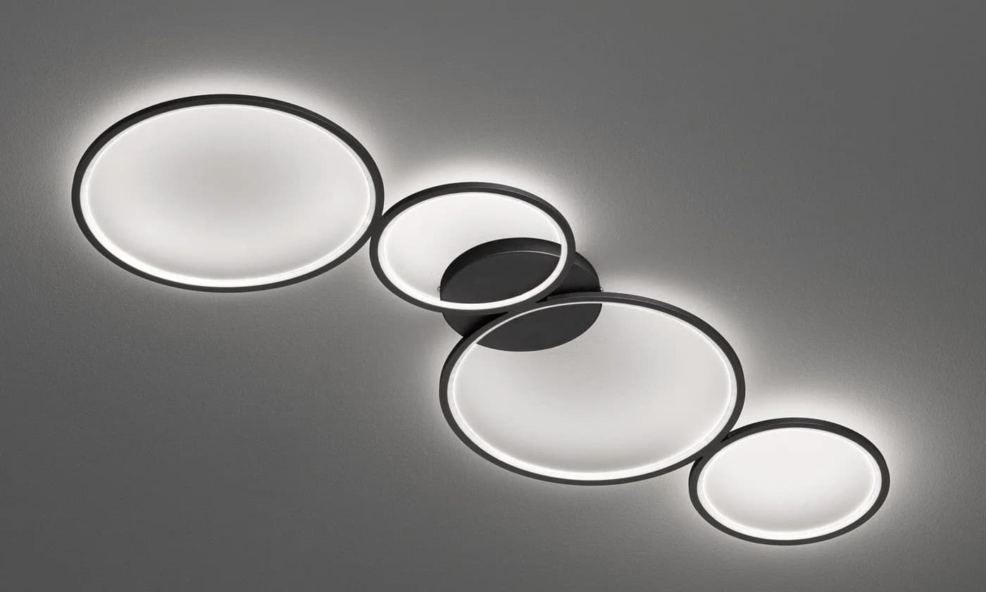 TRIO LEUCHTEN LED Deckenleuchte Rondo Schwarz Dimmbar - Bild 3