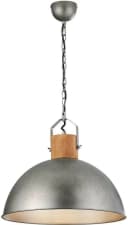 TRIO LEUCHTEN Pendelleuchte Delhi Grau Metall Holz Bild 2