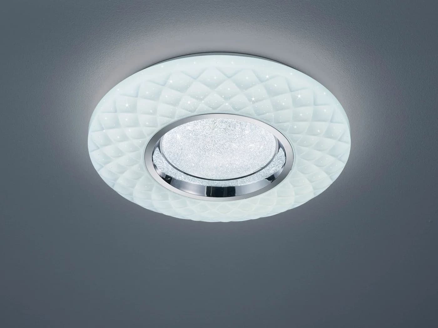REALITY LEUCHTEN LED Deckenleuchte Magnolia Weiß Dimmbar Fernbedienung