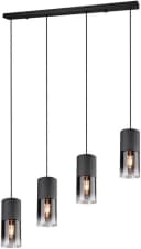 Trio Leuchten Pendelleuchte ROBIN Grau 4-flammig höhenverstellbar Bild 2