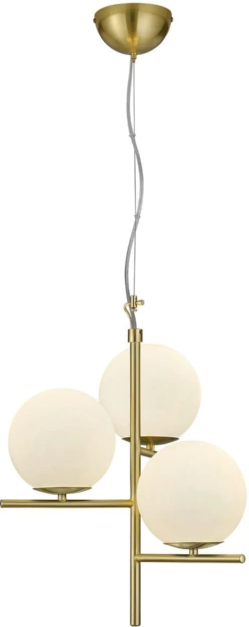 TRIO LEUCHTEN Pendelleuchte Pure Weiß Messing 3-fach E14 - Bild 2