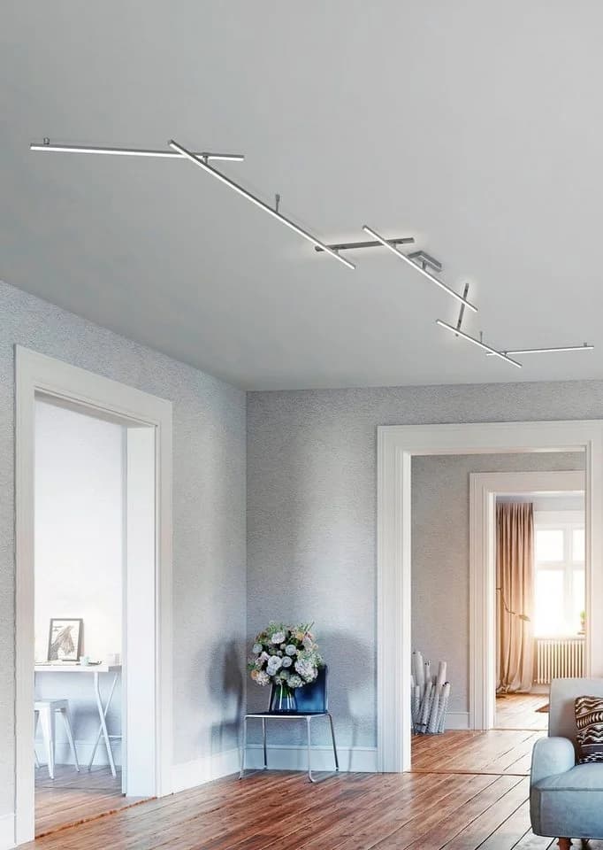 TRIO Leuchten LED Deckenleuchte Indira Dimmbar Nickel Matt - Bild 1