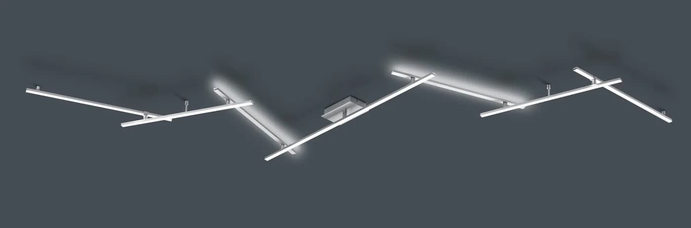 TRIO Leuchten LED Deckenleuchte Indira Dimmbar Nickel Matt - Bild 2