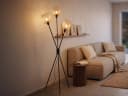Reality Leuchten Stehlampe Dreibein Schwarz Gold Bild 1
