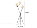 Reality Leuchten Stehlampe Dreibein Schwarz Gold Bild 4