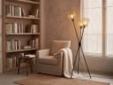 Reality Leuchten Stehlampe Dreibein Schwarz Gold Bild 5