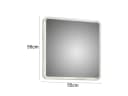 Reality Leuchten Badspiegel LED Quadrat 55cm Bild 4