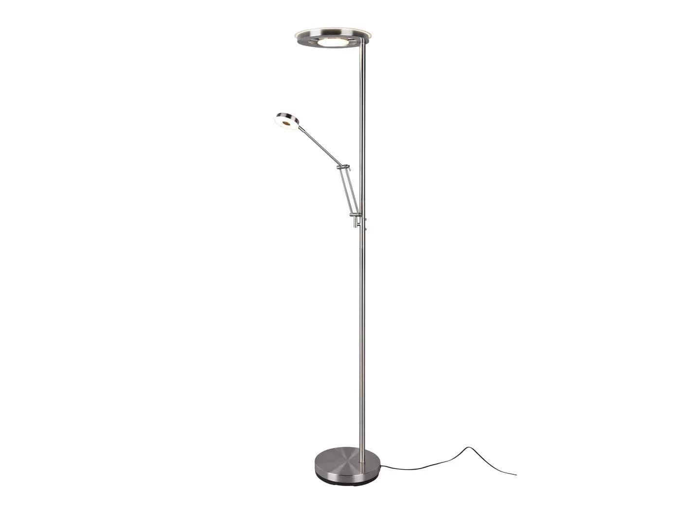 TRIO Leuchten LED Deckenfluter Barrie mit Leselicht Silber - Bild 2