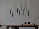 TRIO Leuchten LED Pendelleuchte Schwarz Matt Dimmbar 11-flammig Bild 1