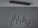TRIO Leuchten LED Pendelleuchte Schwarz Matt Dimmbar 11-flammig Bild 3
