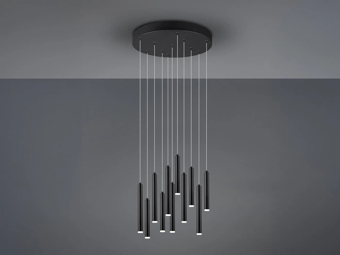 TRIO Leuchten LED Pendelleuchte Dimmfunktion Schwarz Cluster-Design - Bild 3