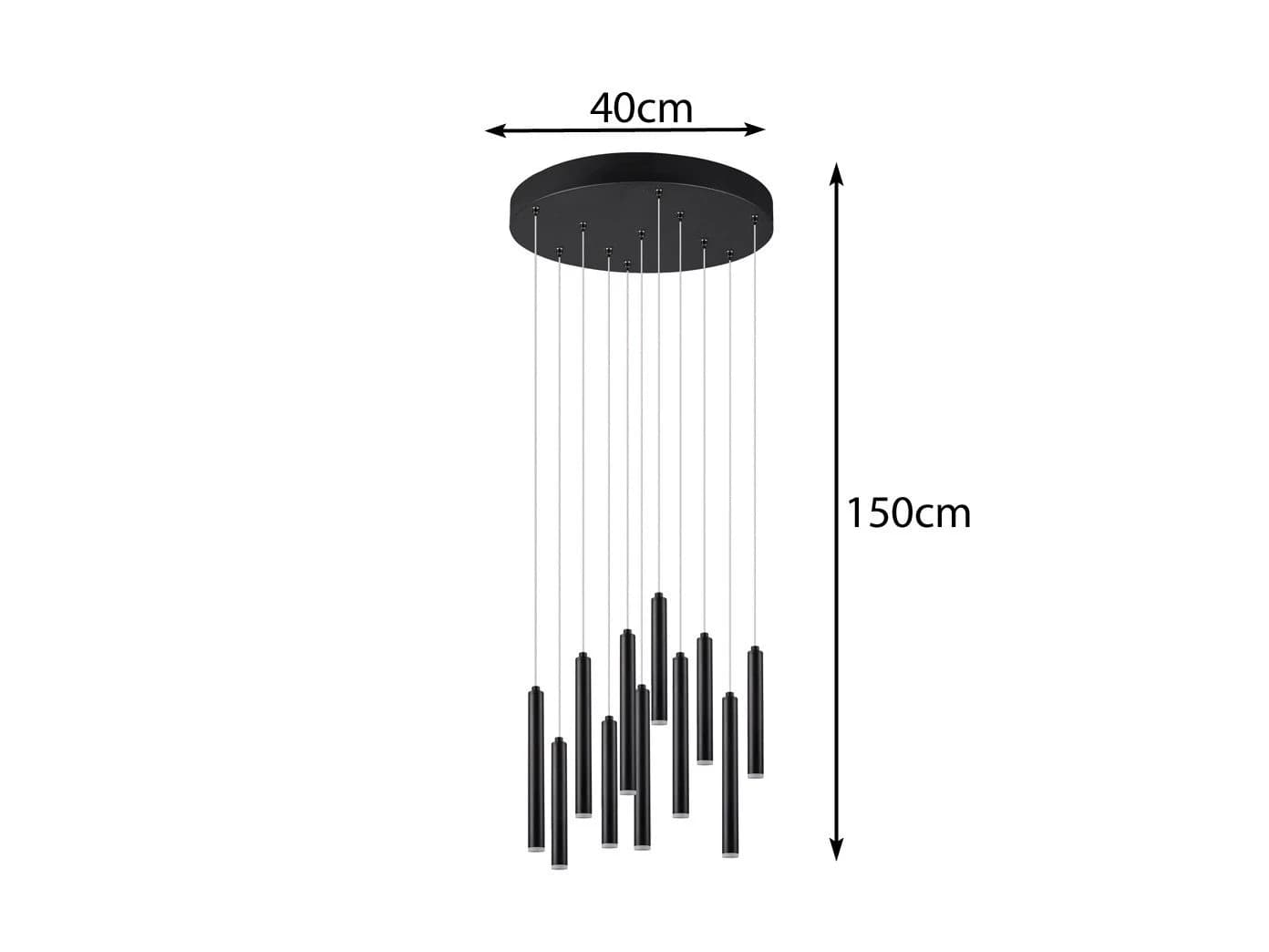 TRIO Leuchten LED Pendelleuchte Dimmfunktion Schwarz Cluster-Design - Bild 4