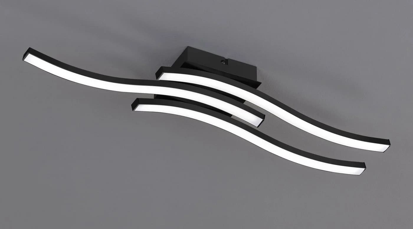 Reality Leuchten LED Deckenleuchte Route Schwarz/Weiß Modern