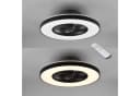 REALITY LEUCHTEN LED Deckenleuchte Halmstad mit Ventilator Schwarz Bild 2