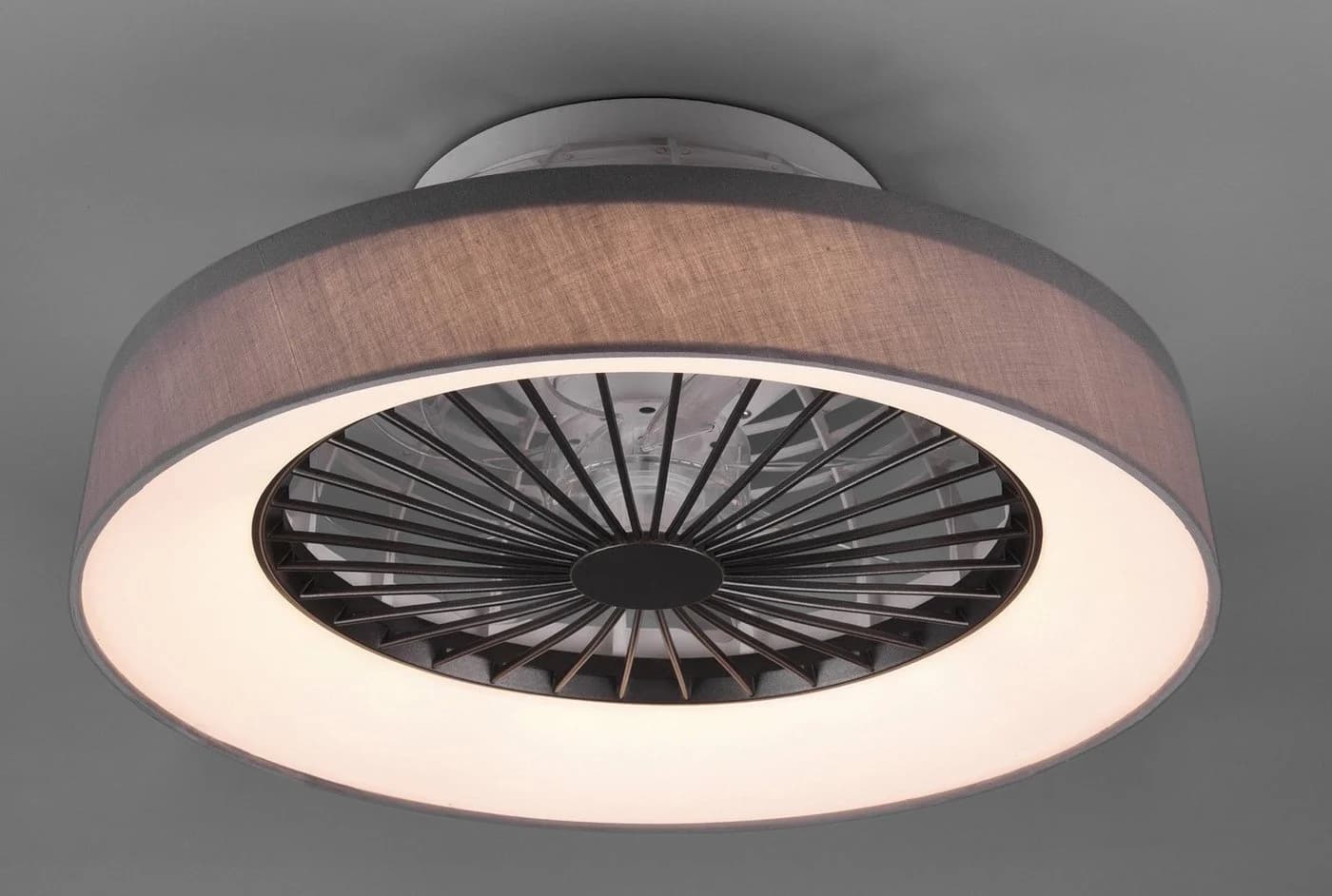 Reality Leuchten LED Deckenleuchte Farsund Ventilator Grau - Bild 2