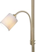 TRIO LEUCHTEN Stehlampe Hotel Weiß Messing Flexibler Lesearm Bild 4
