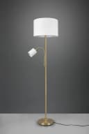 TRIO LEUCHTEN Stehlampe Hotel Weiß Messing Flexibler Lesearm Bild 5
