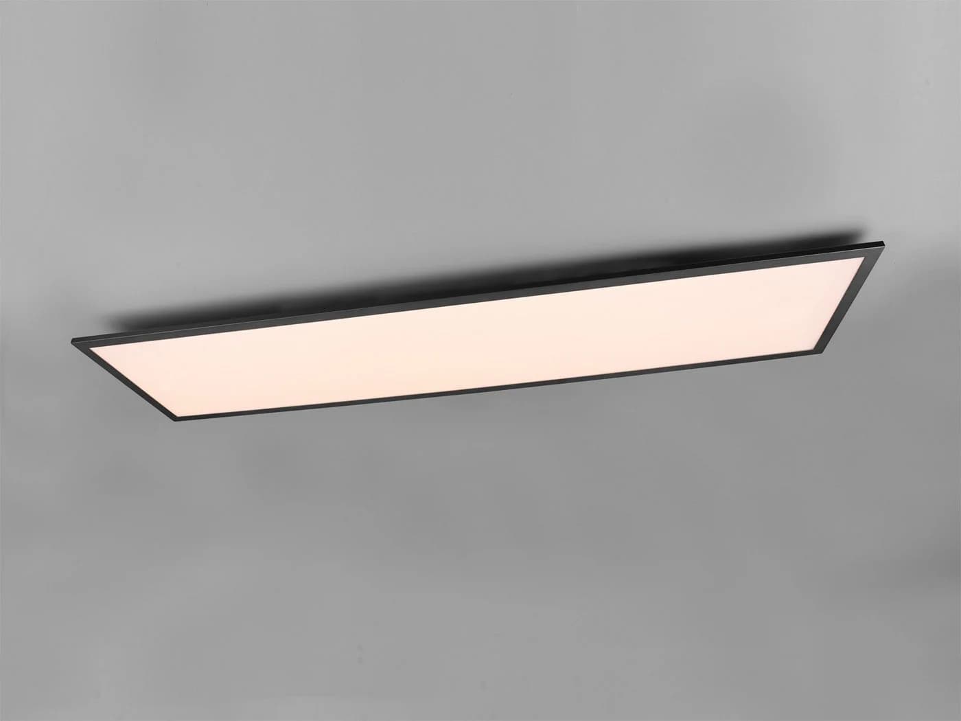 Reality Leuchten LED Deckenleuchte 119cm Dimmbar Weiß/Schwarz