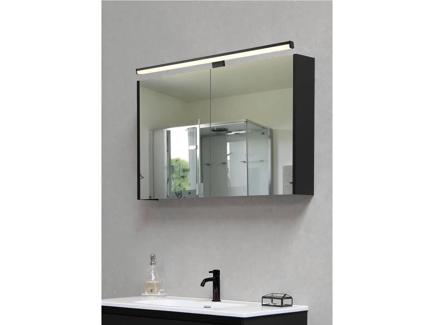 Trio Leuchten LED Spiegelleuchte Schwarz Matt IP44 - Bild 5