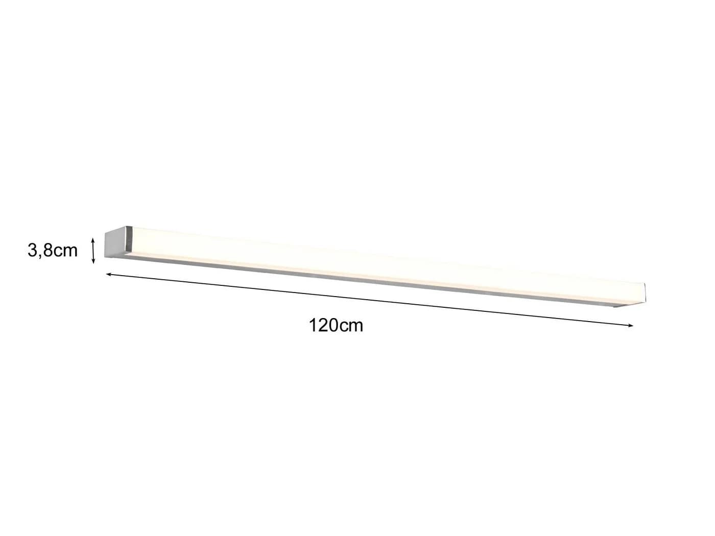 Trio Leuchten LED Wandleuchte Silber Chrom Badlampe 120cm - Bild 4