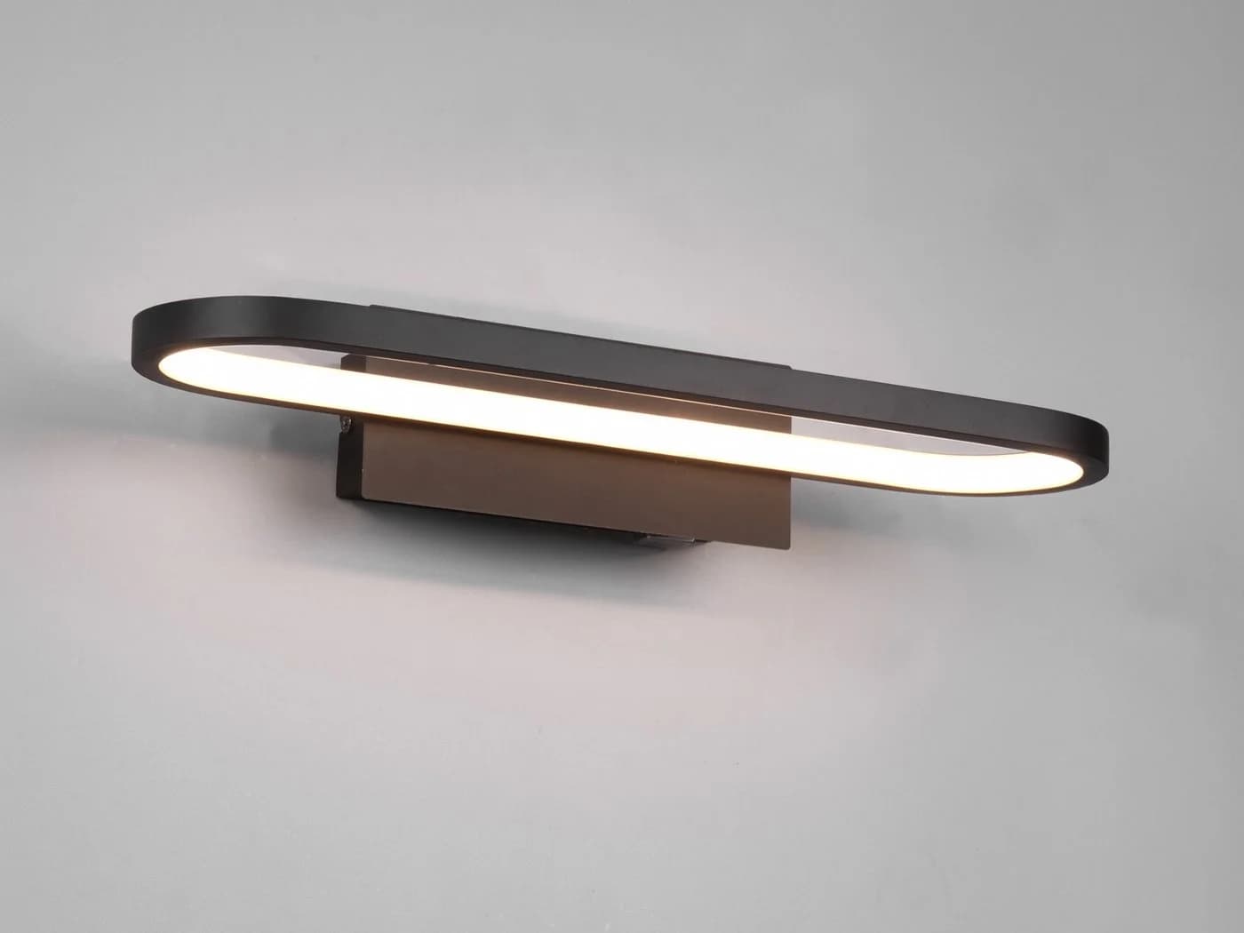 TRIO Leuchten LED Wandleuchte Oval Schwarz Matt mit Schalter - Bild 3