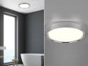 TRIO Leuchten CLARIMO LED Deckenleuchte Silber Chrom Weiß IP44 Bild 1