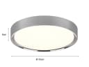 TRIO Leuchten CLARIMO LED Deckenleuchte Silber Chrom Weiß IP44 Bild 4