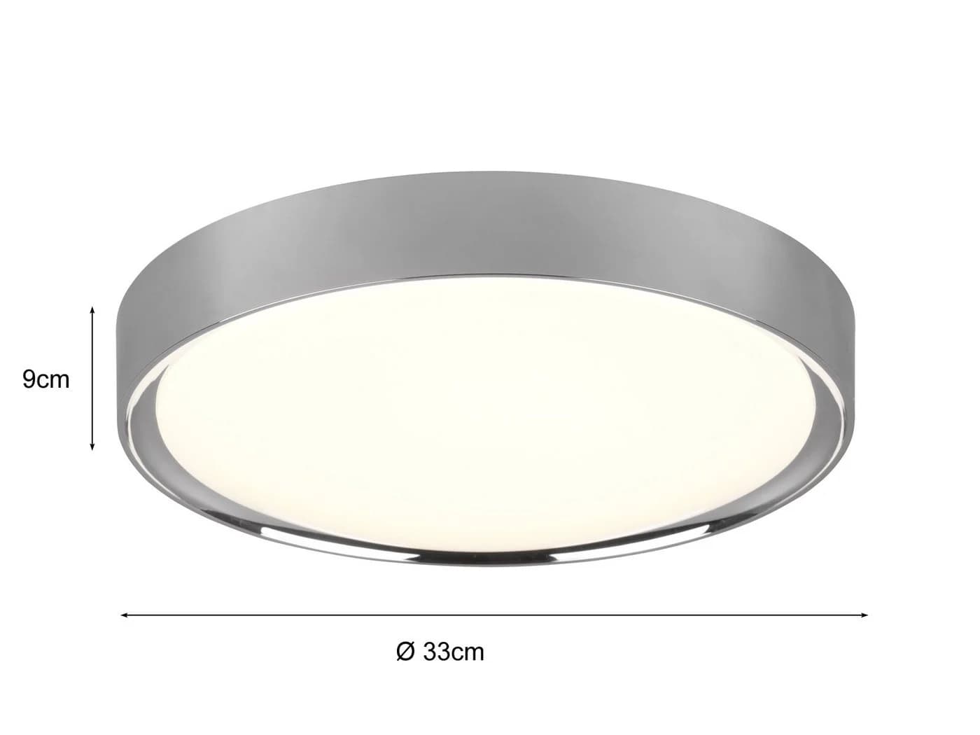 TRIO Leuchten CLARIMO LED Deckenleuchte Silber Chrom Weiß IP44 - Bild 4