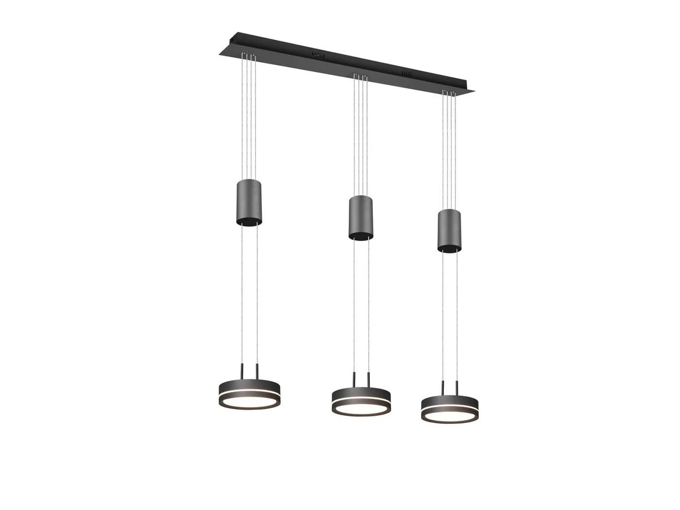 Trio Leuchten LED Pendelleuchte Franklin Grau Dimmbar - Bild 2