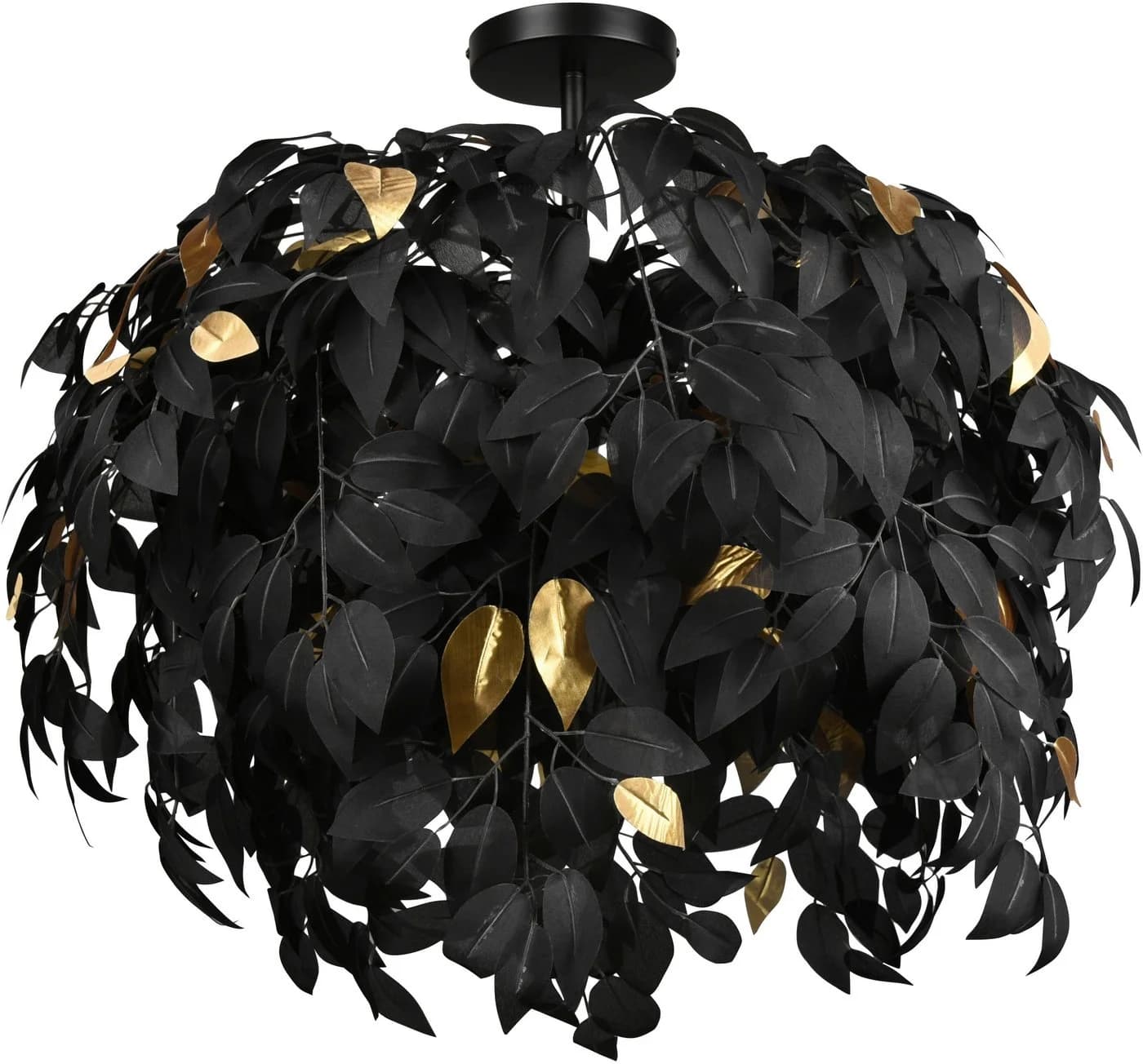 REALITY LEUCHTEN Deckenleuchte Leavy Schwarz Gold Blatt Design - Bild 3