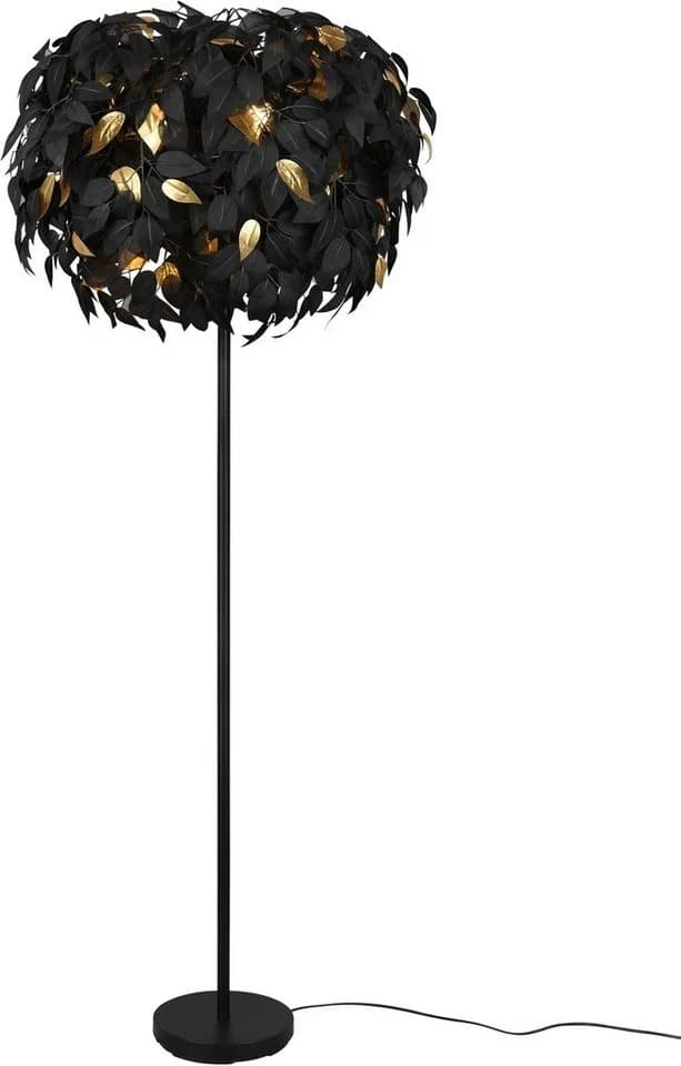 REALITY LEUCHTEN Stehlampe Leavy Schwarz Gold Blatt Design - Bild 2