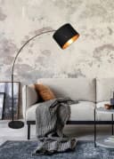REALITY LEUCHTEN Stehlampe Bolivia Schwarz Gold Fußschalter Bild 1