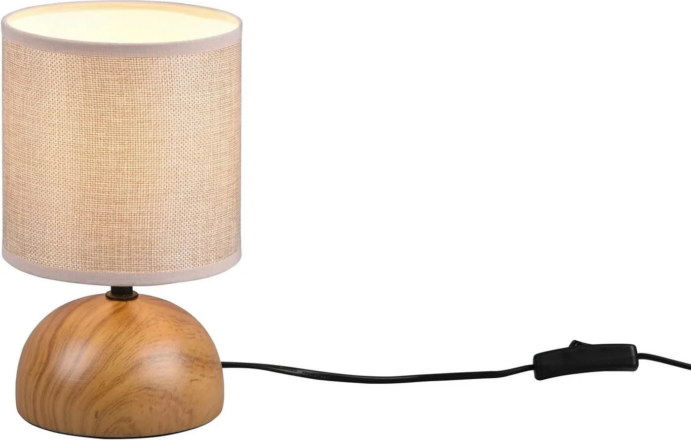 Reality Leuchten Schreibtischlampe Luci Beige Holzoptik - Bild 3