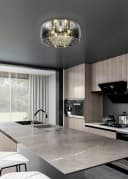 TRIO LEUCHTEN Crystel Deckenleuchte Grau Chrom 5x E14 Bild 1