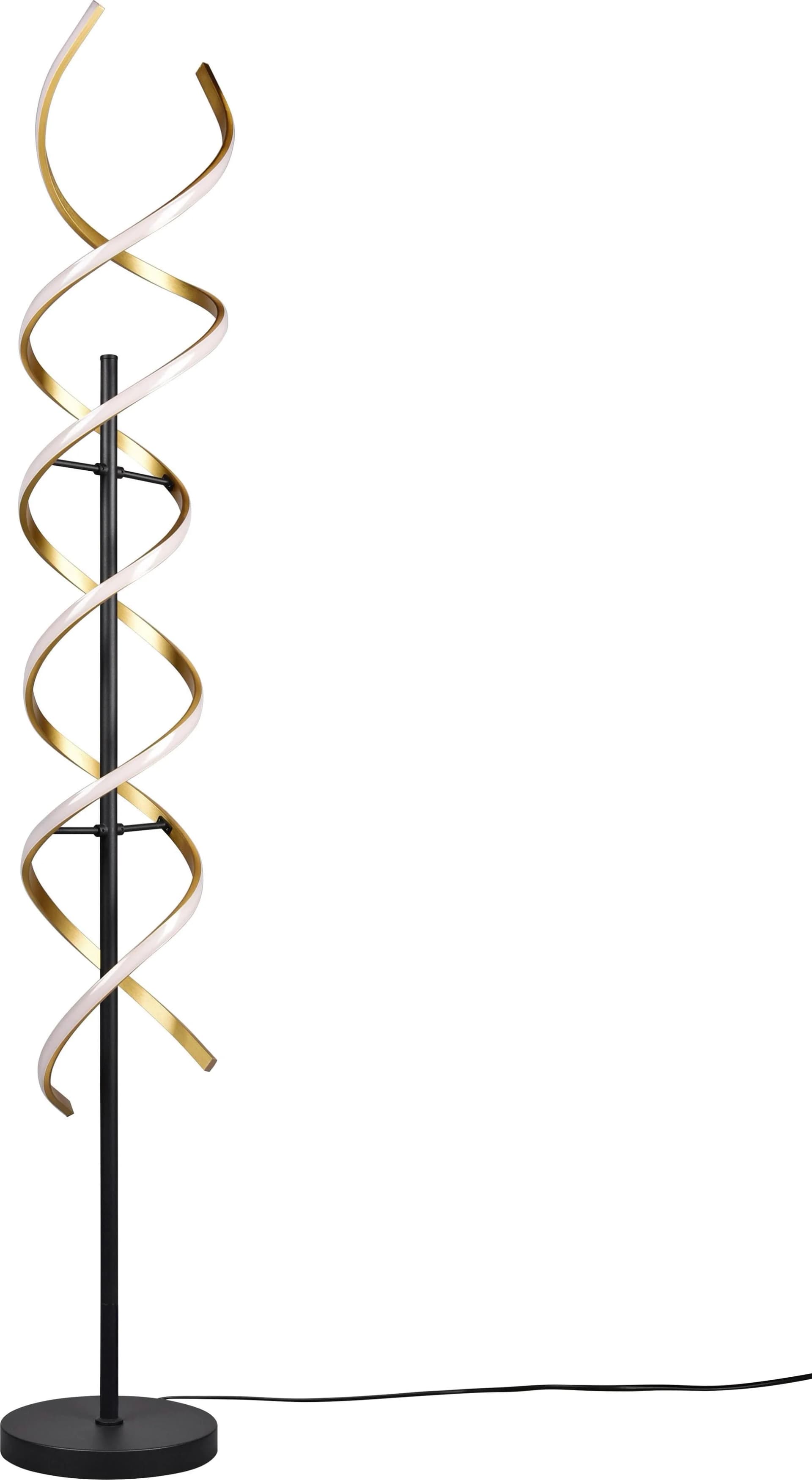 TRIO Leuchten LED Stehlampe Sequence Dimmfunktion Farbwechsel Schwarz Gold