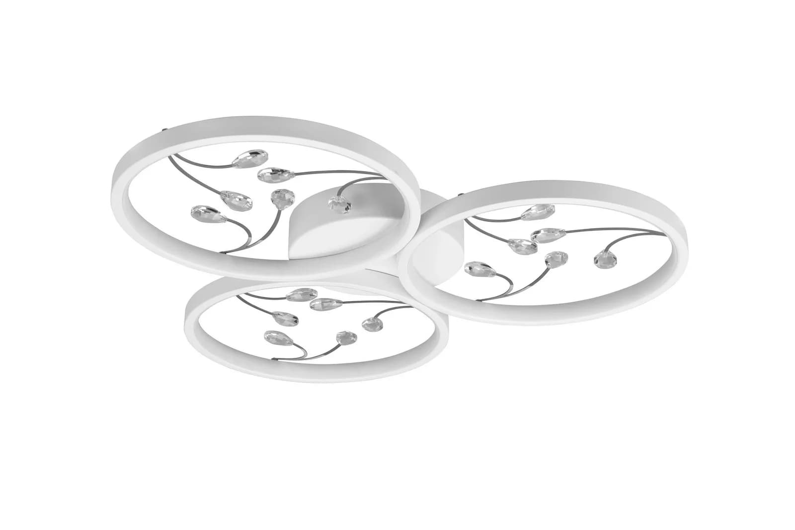 Trio LED-Deckenlampe Groovy dreiflammig weiß 4.000K