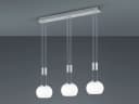 TRIO Leuchten LED Pendelleuchte Dimmfunktion Silber Milchglas 82cm Bild 3