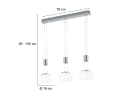 TRIO Leuchten LED Pendelleuchte Dimmfunktion Silber Milchglas 82cm Bild 4