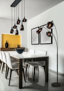Trio Leuchten Pendelleuchte Lumina 6-flammig Schwarz Matt Glas Bild 1