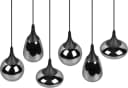 Trio Leuchten Pendelleuchte Lumina 6-flammig Schwarz Matt Glas Bild 5