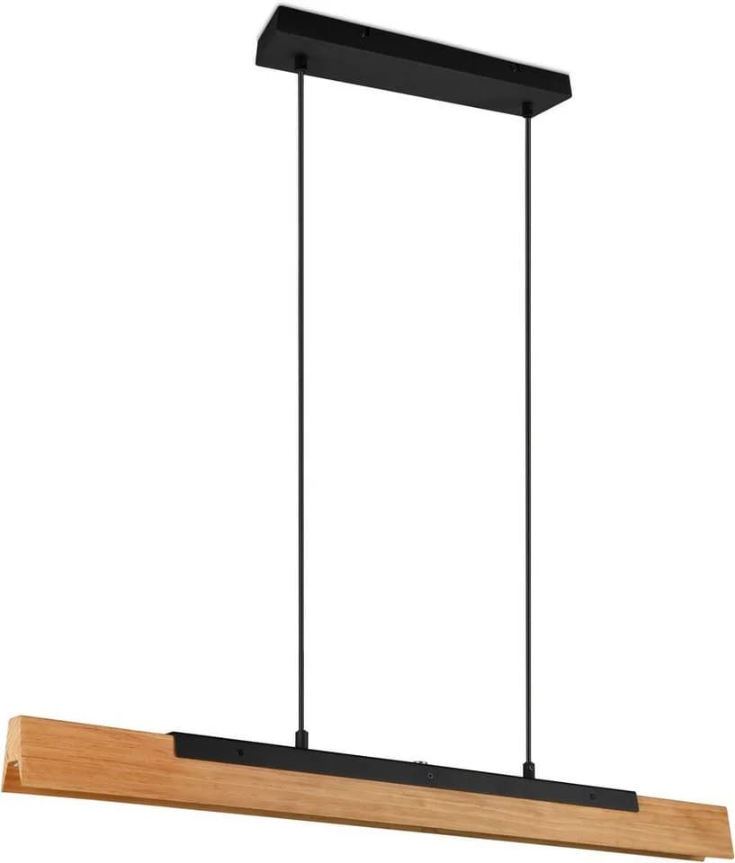 TRIO Leuchten LED Pendelleuchte Kerala, Dimmfunktion, Warmweiß, Holz + Metall - Bild 5