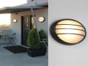 TRIO Leuchten Außen-Wandleuchte Oval Gitterlampe Schwarz Bild 1