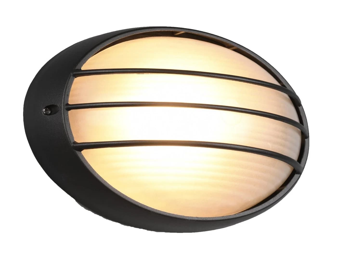 TRIO Leuchten Außen-Wandleuchte Oval Gitterlampe Schwarz - Bild 2